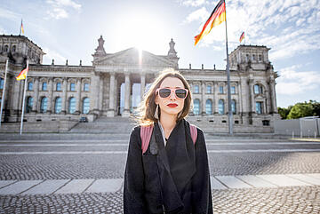 Junge Frau in Berlin